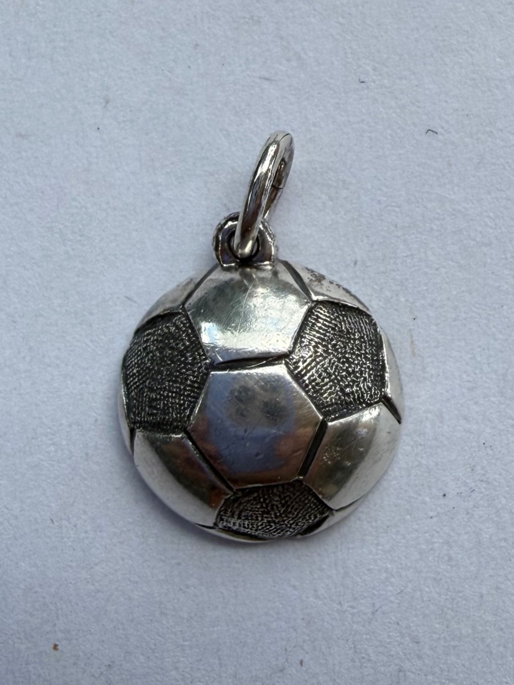 James Avery Retired Half Soccer Ball Charm (lays flat)